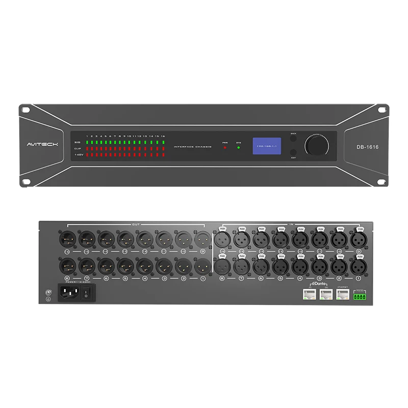 Dante 16 in 16. Network Audio Interface Box