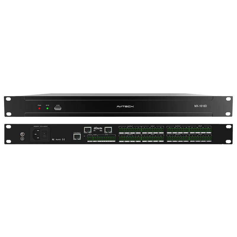 Dante 16 in 16. out Network Audio -prosessori