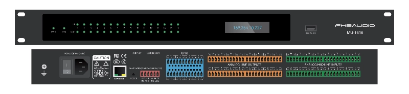 MU-1616 16*16 Dante Network Audio DSP -prosessori